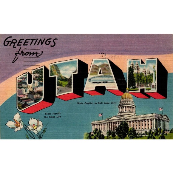 Other - Postcard greetings from Utah large letter